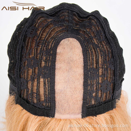 Aisi Hair Wholesale Price 100% Human Hair Hand Tied Wig , 613 Short Blonde Wig